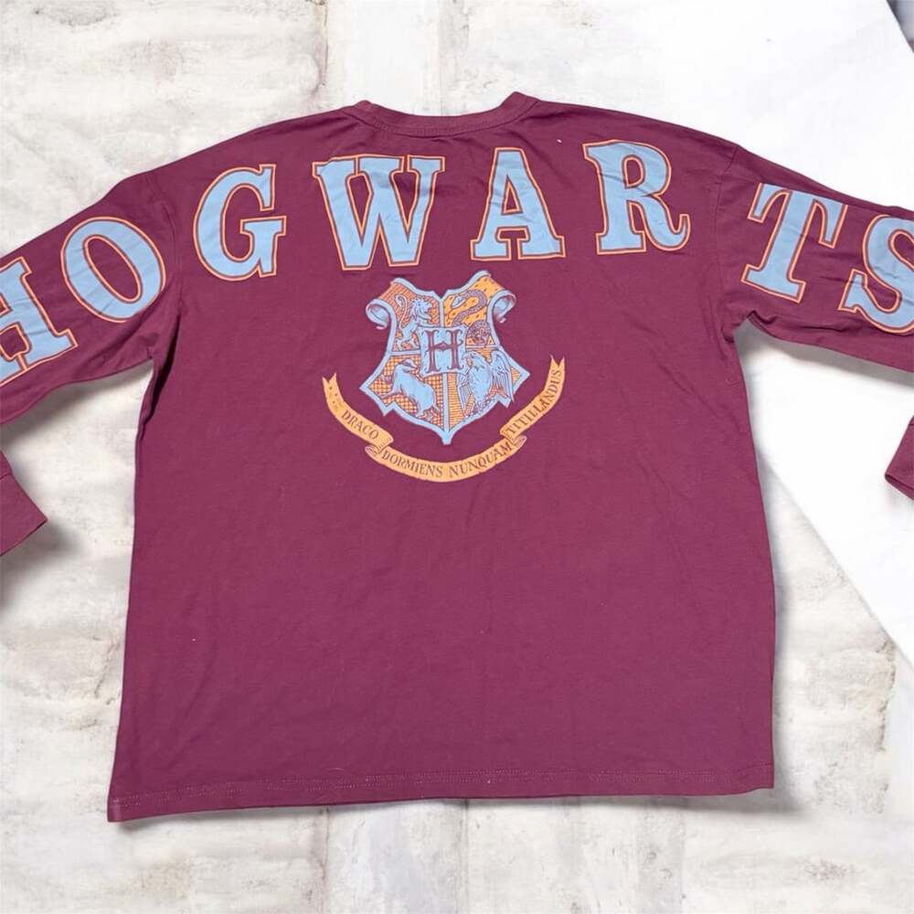 Harry Potter Hogwarts Alumni Maroon Long Sleeve T-Shirt Size Large
